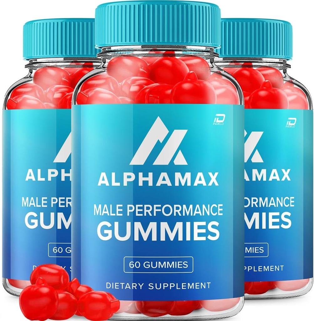 Alpha Max Gummies για άνδρες – AlphaMax Ανδρική απόδοση ACV Gummies Apple Cider Vinegar 1000MG, Alfa Max Gummies Κριτικές, Βιταμίνη B12 (3 συσκευασία - 180 Gummies)
