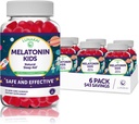 Lunakai Kids Melatonin Gummies 1mg - Νόστιμη ιδιόκτητη Φόρμουλα - Μη-ΓΤΟ, Vegan, Χωρίς γλουτένη Συμπληρώματα χαμηλής δόσης για παιδιά - Φυσικός ύπνος Gummy για παιδιά 2 ετών + - (6 Pack)