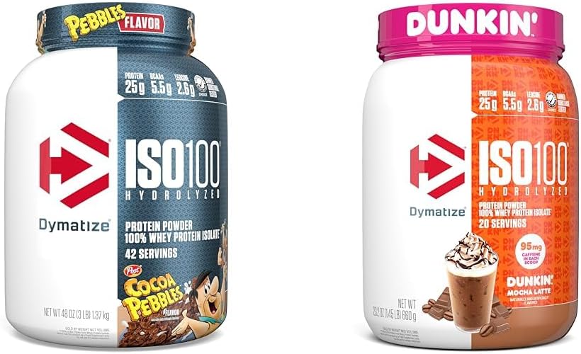 Δυναμώστε ISO100 Hydrolyzed Protein Powder & ISO100 Hydrolyzed Protein Powder σε Dunkin' Mocha Latte Flavor