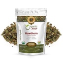 Organic Way Hawthorn Leaf and Flower Cut & Sifted (Crataegus monogyna) - Herbal Tea | European Wild-Harvest | USDA & Kosher Certified | Non GMO & Gluten Free | Origin - Albania (16 Oz)