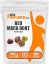 BulkSupplements.com Red Maca Powder - από Root, Maca συμπλήρωμα, συμπλήρωμα βοτάνων - Vegan & Gluten Free, 750mg ανά υπηρεσία, 250g (8.8 oz) (πακέτο του 1)