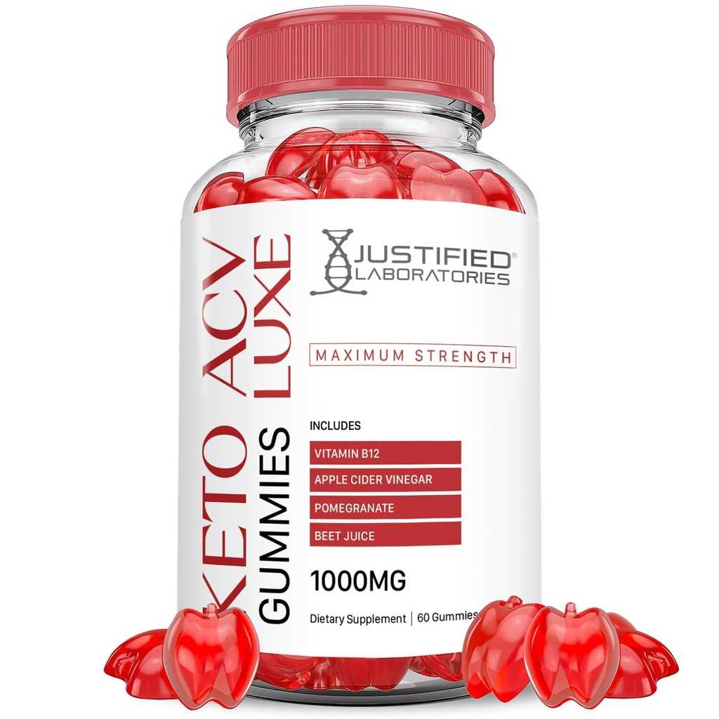 Luxe Keto ACV Gummies Advanced Formula 1000MG Luxe Keto Gummies Apple Cider Vinegar Formulated with Ρόδι με σκόνη χυμού τεύτλων B12 Vegan Non GMO 60 Gummys