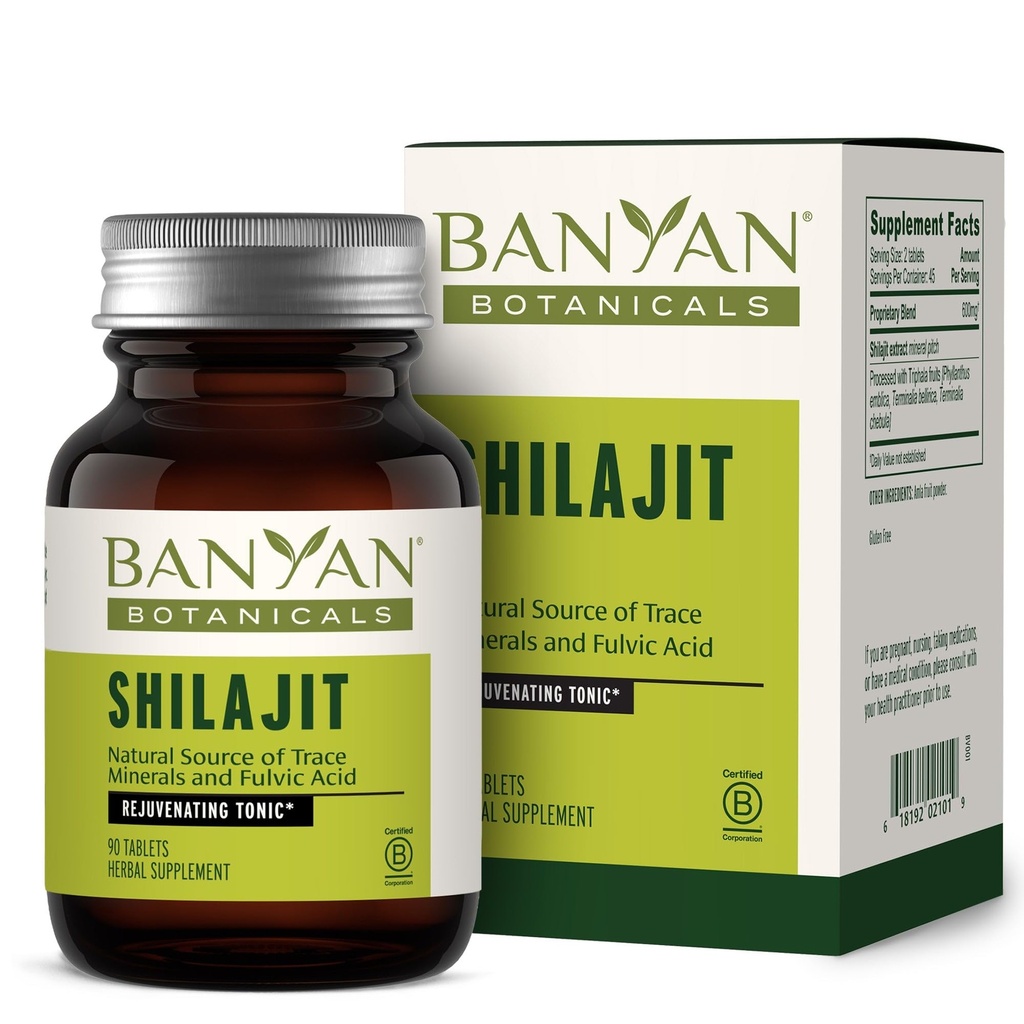 Banyan Βοτανικά Shilajit – Βιώσιμα και Βιώσιμα Ορυκτά Pitch – Ορυκτά-Rich Shilajit συμπλήρωμα για τη φυσική αποτοξίνωση και την υγιή γήρανση* – 90 δισκία – Μη ΓΤΟ Βιώσιμα που προέρχονται Vegan