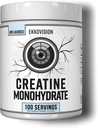 Ekkovision Creatine Monohydrate Powder, Micronized, Unflavored, Pre Workout & Post συμπλήρωμα προπόνησης για άνδρες και γυναίκες, Ενεργειακή υποστήριξη, εύκολο να αναμιχθεί σε ανακινήσεις, smoothies & ποτά, 100 εξυπηρετήσεις