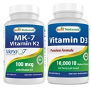 Best Naturals Βιταμίνη K2 (MK7) με D3 & Βιταμίνη D3 10000 I