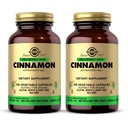 Solgar Cinnamon - 100 κάψουλες λαχανικών, Συσκευασία των 2 - Πλήρης ισχύς (FP) - Μη ΓΤΟ, Vegan, Χωρίς γλουτένη, Χωρίς γαλακτοκομικά, Kosher - 200 Σύνολο εξυπηρετήσεων
