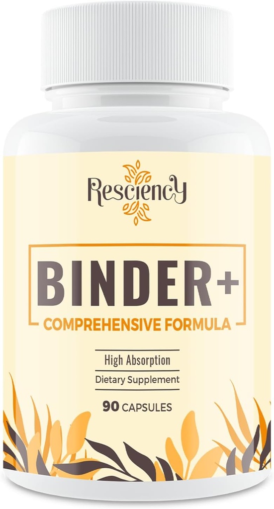 Detox Binder Supplement – Ενεργοποιημένος καρβουνίτης, ζεόλιθος, πηλός βεντονίτη, γαϊδουράγκαθο γάλακτος, ιδιόκτητες ενώσεις - συκώτι & κόκκαλο, μέγιστη απορρόφηση, 90 κάψουλες Vegan