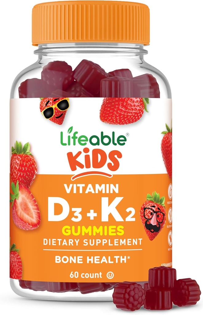 Ζωοποιήσιμα παιδιά Βιταμίνη D3 K2 Gummies 