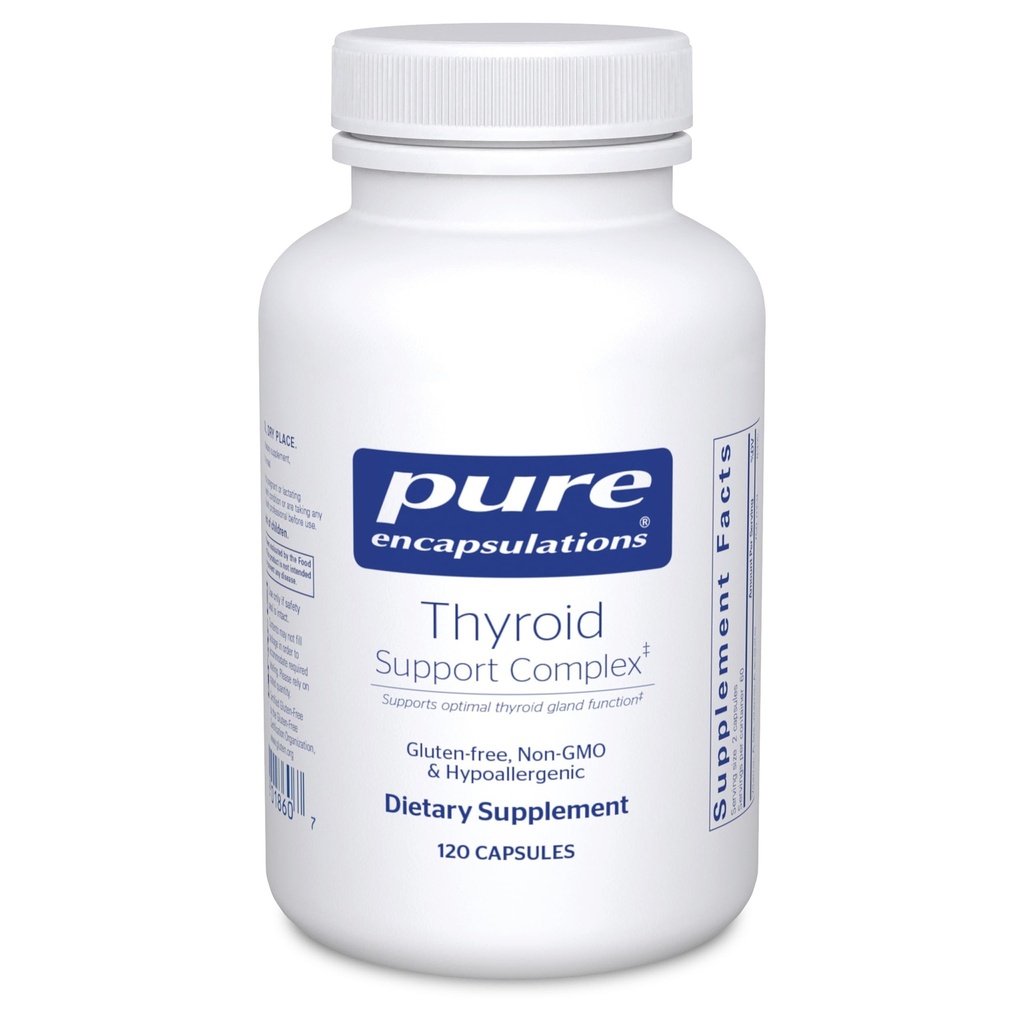 Pure Encapsulations Thyroid Support Complex - Υποστηρίζει Thyroid Υγεία* - Αντιοξειδωτική Έγχυση - με Ashwagandha & Iodine - Μη ΓΤΟ & Χορτοφαγικά - 120 Κάψουλες