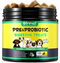 Probiotics for Dogs Digestive Health, Digestive Soft Chews for Dogs, Dog Probiotics and Digestive Enzymes, 120 Dog Chews Omega-3 & 6, Vitamin, Improve Digestion, Immunity