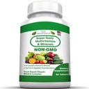 Pure Heathland Non-GMO Super Daily Multivitamin for Adults – 42 Φυσικά Φρούτα & Λαχανικά Μείγμα με 21 Ουσιώδεις Βιταμίνες & Ορυκτά – Vegan Coating Tablets, 90 Count, Made in USA