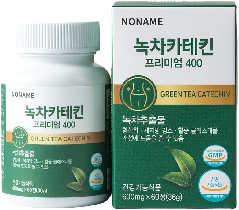 Noname Green Tea Catechin 400mg - Αντιοξειδωτικό συμπλήρωμα υποστήριξης για την ενίσχυση του ανοσοποιητικού και του μεταβολισμού, 60 κάψουλες λαχανικών - μη ΓΤΟ, Vegan, Made in Korea