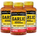 MASON ΦΥΣΙΚΟ Σκόρδο Oil 1000 mg, 300, Ημέρα προσφοράς Softgels, Υποστηρίζει την κανονική λειτουργία κυκλοφορίας, 3 συσκευασία