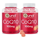 Qunol CoQ10 Gummies, CoQ10 100mg, Delicious Gummy Συμπληρώματα, Βοηθά στην υποστήριξη της υγείας της καρδιάς, Vegan, Χωρίς γλουτένη, Ultra Υψηλή Απορρόφηση, 2 Μήνες Προμήθεια (60 Count, Pack of 2)