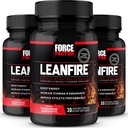 FORCE FACTOR LeanFire, 3-πακέτο, προ προπόνηση χάπια ενέργειας με πράσινο εκχύλισμα τσαγιού και καφεΐνη για να αυξήσει την ενέργεια, να χτίσει Lean μυών, να βελτιώσει την αθλητική απόδοση, και να ενισχύσει την εστίαση, 90 κάψουλες