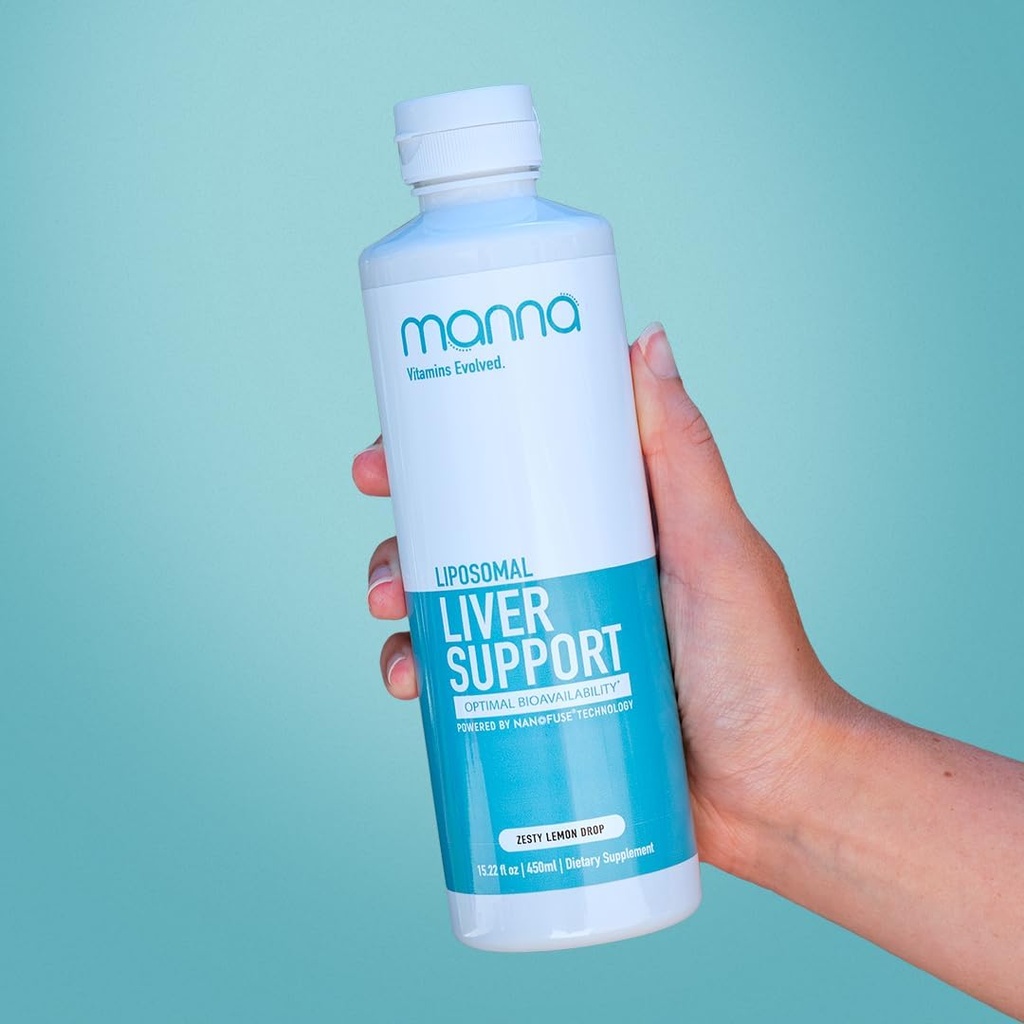 Manna Liposomal Liver Support - Liver Cleanse Detox & Repair - Συμπληρώματα υποστήριξης ήπατος για γυναίκες και άνδρες