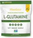 MariGold Pure Unflavored L-Glutamine Powder - Healthy Gut, Immune, and Muscle Support, Non-GMO, Gluten Free, Soy & Allergen Free (5g / 5000mg per Serving)