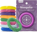 15 Pack Mosquito Repellent Βραχιόλια, DEET-Δωρεάν για παιδιά & ενήλικες, ατομικά τυλιγμένες μπάντες