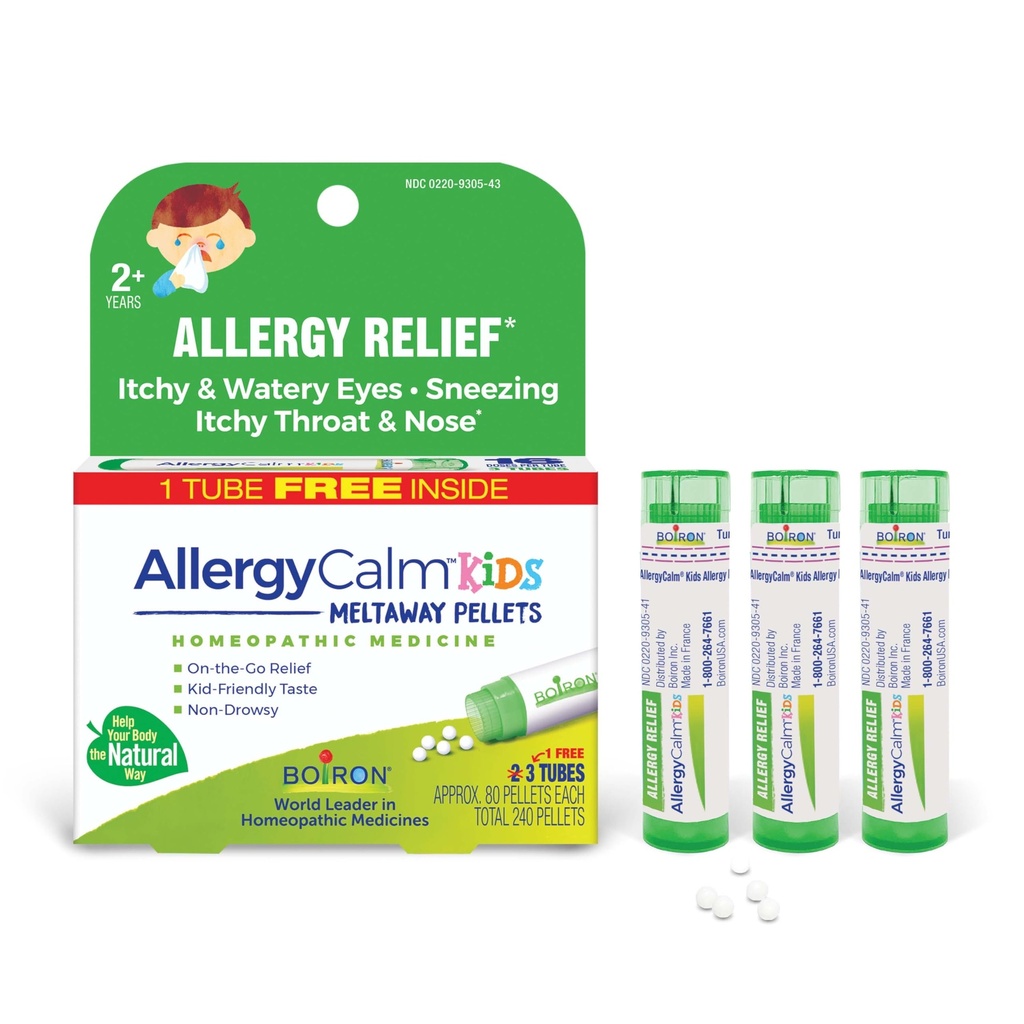Boiron AllergyCalm Παιδιά Ομοιοπαθητική Ιατρική για Αλλεργία Ανακούφιση 3 Σωλήνες κουτί