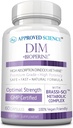 Approved Science DIM - Estrogen Metabolism Support - DIM, Broccoli Sprout, Mustard Seed, Calcium D, BioPerine - Vegan - 1 Bottle - 60 Capsules