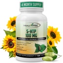 MoxyVites 5HTP 100mg συμπλήρωμα, Plus B6, 5 HTP οργανικά ολόκληρα τρόφιμα - Best σεροτονίνη Booster - μη GMO, 120 Vegan κάψουλες