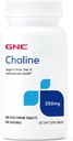 GNC Choline 250mg | Supports Brain, Liver and Cardiovascular Health | Vegetarian | 100 Count