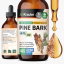 BIO KRAUTER Pine Bark Extract - Πλούσιο σε αντιοξειδωτικά Υγρό Συμπλήρωμα - 400 mg Γαλλικό Maritime Pine Bark Extract Drops - Vegan, Αλκοόλ & Ζάχαρη Χωρίς - 4 Fl Oz