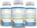 Καθημερινή Υγεία 10 Mushroom Blend Complex Όλα τα φυσικά εκχύλισμα Vegan Φιλικά 180 κάψουλες