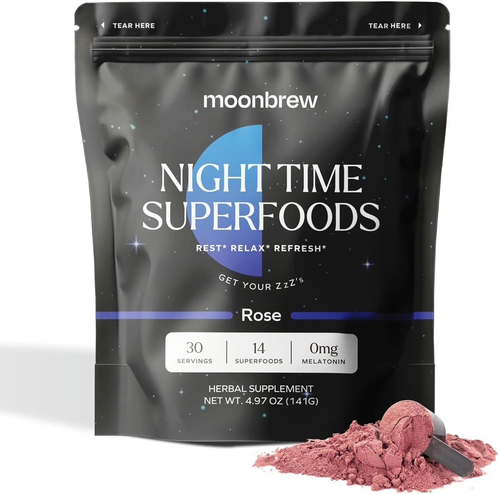 MoonBrew Magnesium Sleep Tea: Natural Melatonin-Free Sleep Aid 