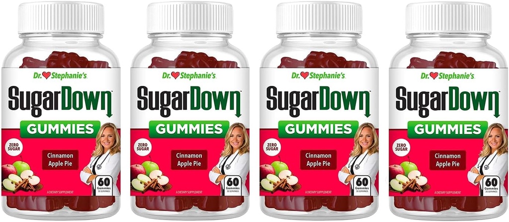 SugarDown Gummies της Δρ Στέφανι – Ceylon & Cassia Cinnamon Συμπλήρωμα - 4 Pack
