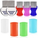 LABOTA 9 Pcs Lice Combs, Flea Combs, Hair Comb Double Sided Fine Towth Combs, Απομάκρυνση της πιτυρίδας Comb με μεταλλικά δόντια, Ανοξείδωτο Ατσάλι Louse και Nit Comb για τη θεραπεία της κεφαλής Lice