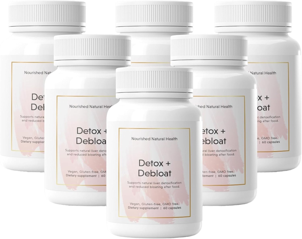 Nourished Natural Health Detox + Debloat - Γάλα Thittle & Dandelion Root Vegan συμπλήρωμα για τις γυναίκες - Bloating Relief & Digestion Υποστήριξη - 360 κάψουλες