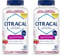 CITRACAL Συμπληρώματα ασβεστίου Gummies, Μασώμενο ασβέστιο με βιταμίνη D3, Υποστηρίζει την υγεία των οστών, Μάσημα ασβεστίου για ηλικίες 12+, Φυσικό άρωμα σμέουρων, 60 Count (πακέτο του 2)