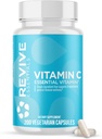 Revive MD Vitamin C Κάψουλες, 1000mg - Υψηλής ισχύος VIT C Ασκορβικό οξύ Συμπλήρωμα διατροφής για την Ανοσολογική Υποστήριξη & Αντιοξειδωτική Υγεία - Χωρίς πληρωτικά & μη ΓΤΟ (200 κάψουλες χορτοφάγων, 30 εξυπηρετούν)