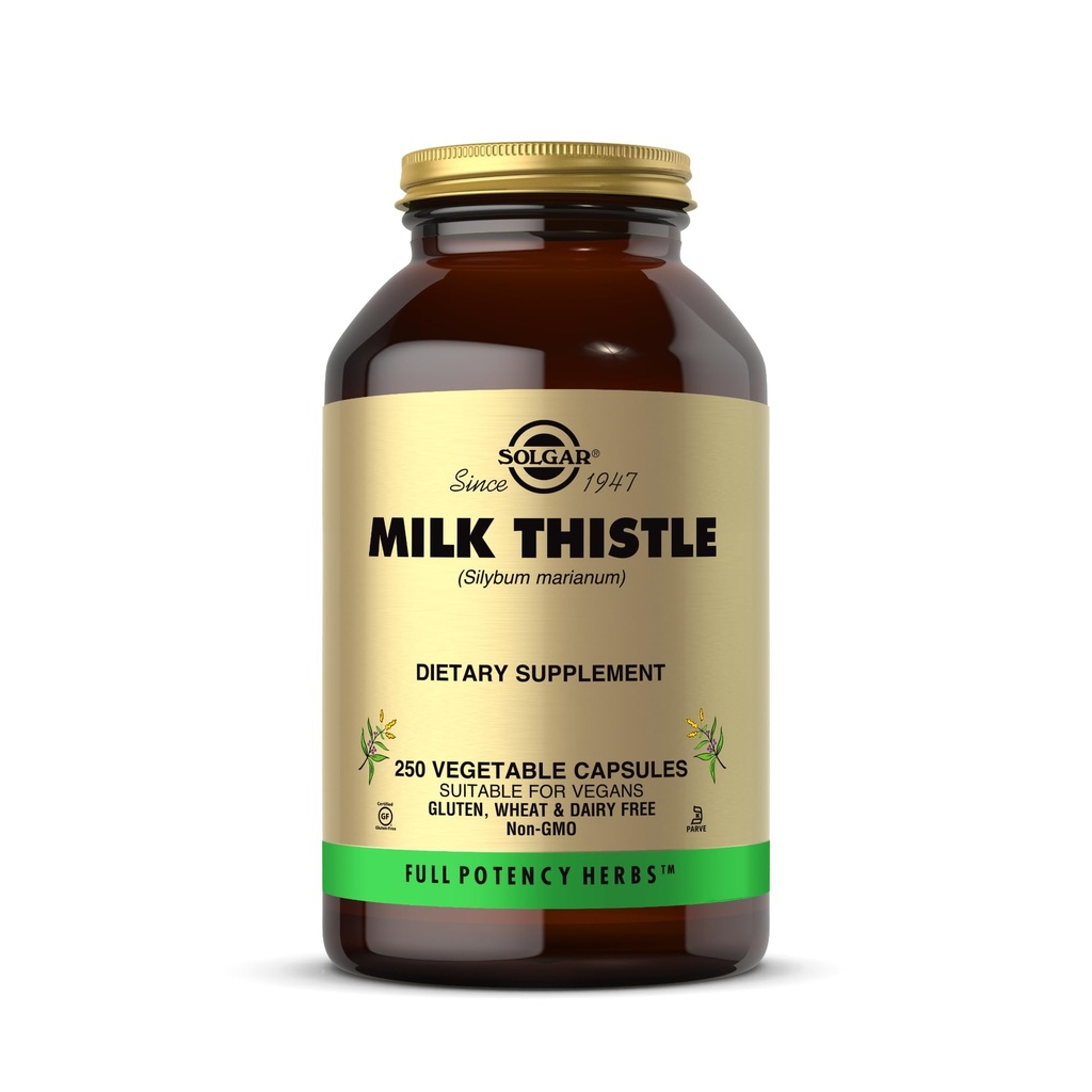 Solgar - Milk Thistle (Silybum Marianum, 100 mg, 250 veggie caps