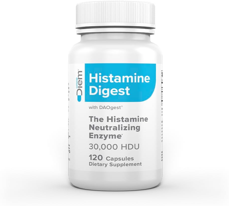 Omne Diem Histamine Digest DAO 30,000 HDU - 120 Caps - Histamine Neutralizing Enzyme - Relieve Histamine Intolerance with Diamine Oxidase
