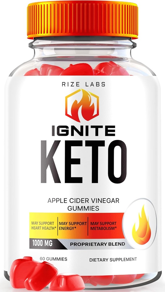 riize εργαστήρια Ignite Keto ACV Gummies για προχωρημένους απώλειας βάρους, Keto Ignite συμπλήρωμα (60 Gummies)