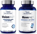 1MD Διατροφή MoveMD & VisionMD Κοινή Υποστήριξη & Φροντίδα ματιών - Κολλαγόνο, Υαλουρονικό οξύ, Ασταξανθίνη, OptiLut Lutein, Ζεαξανθίνη
