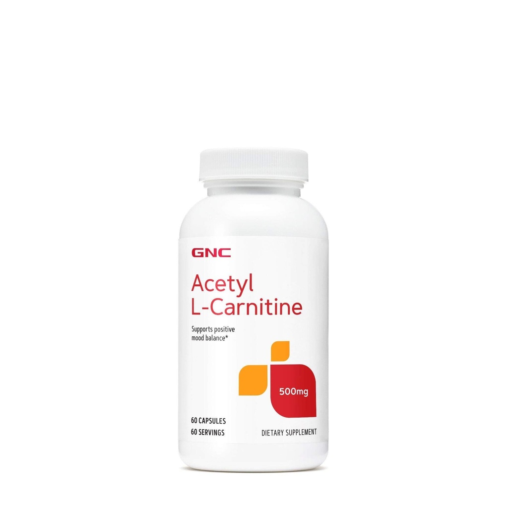 GNC Acetyl-L-καρνιτίνη 500mg, υποστηρίζει θετική ισορροπία διάθεσης, 60 κόμης