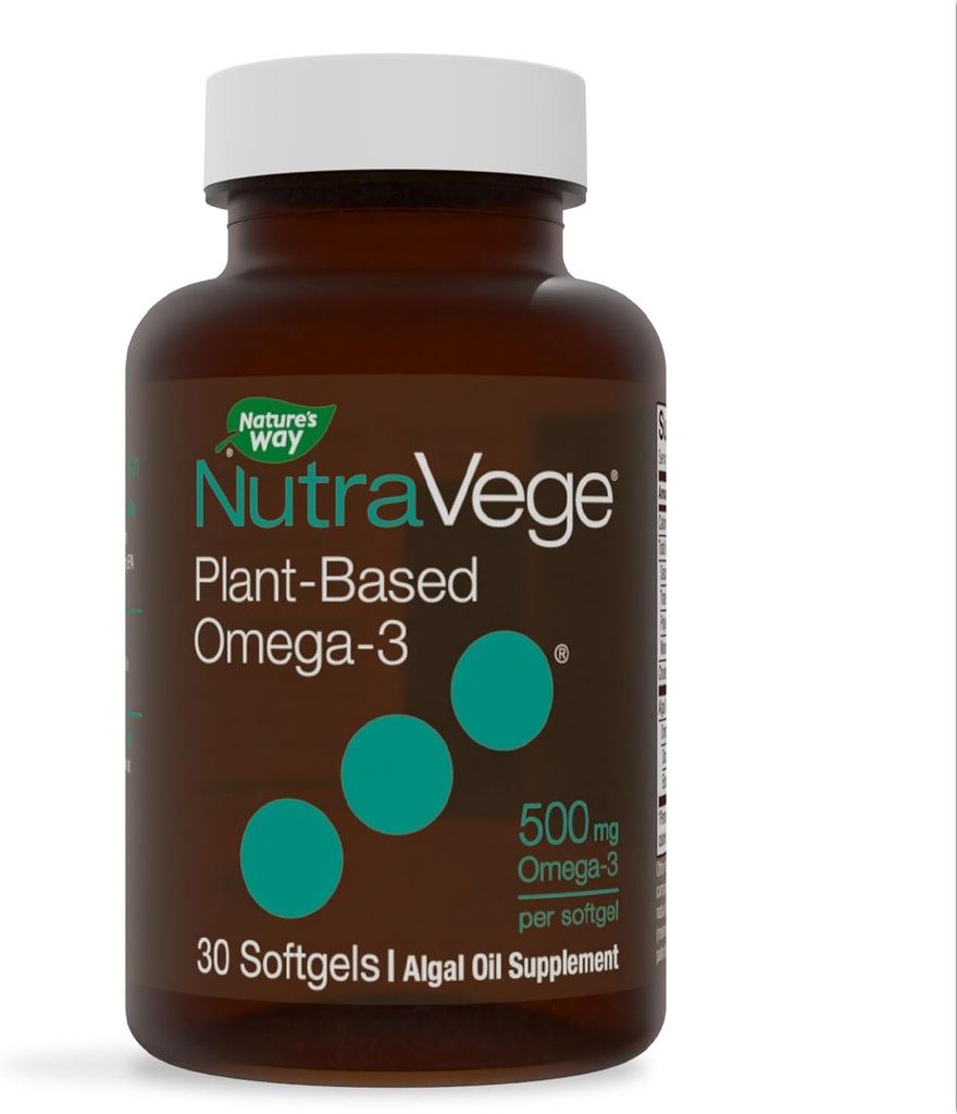 Τρόπος της φύσης NutraVege Plant based Omega-3, Heart Health and Eye and Brain Function*, 30 Vegan Softgels