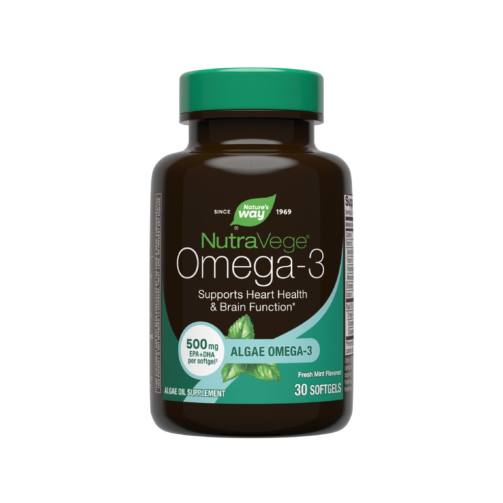 Τρόπος της φύσης NutraVege Plant based Omega-3, Heart Health and Eye and Brain Function*, 30 Vegan Softgels
