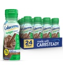Glucerna Hunger Smart Diabetes Care Shake, Classic Chocolate, Diabetic Meal Replacement to Support Blood Sugar Management, 15g Protein, 180 Calories, Ready to Drink, 10 Fl Oz, 24 Pack