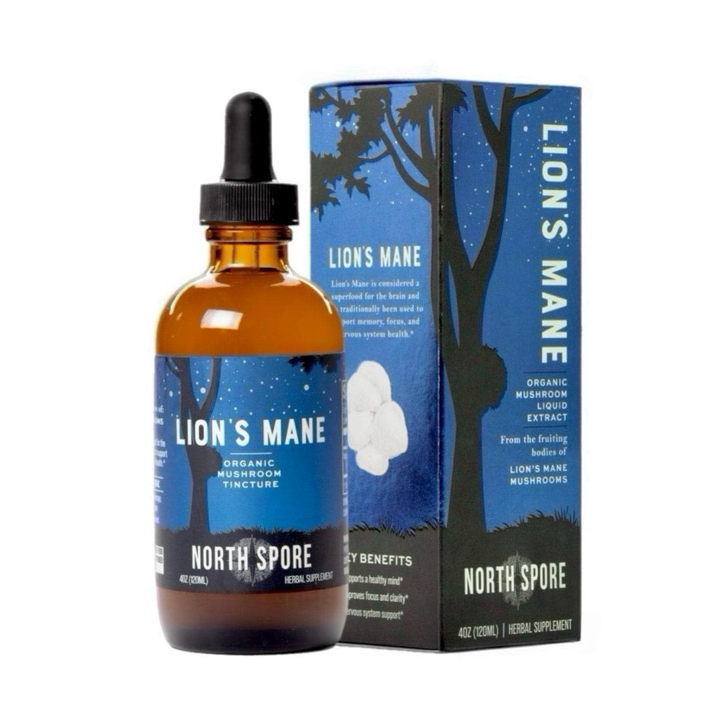 North Spore Organic Lion's Mane Mushroom Tincture (4 oz) 