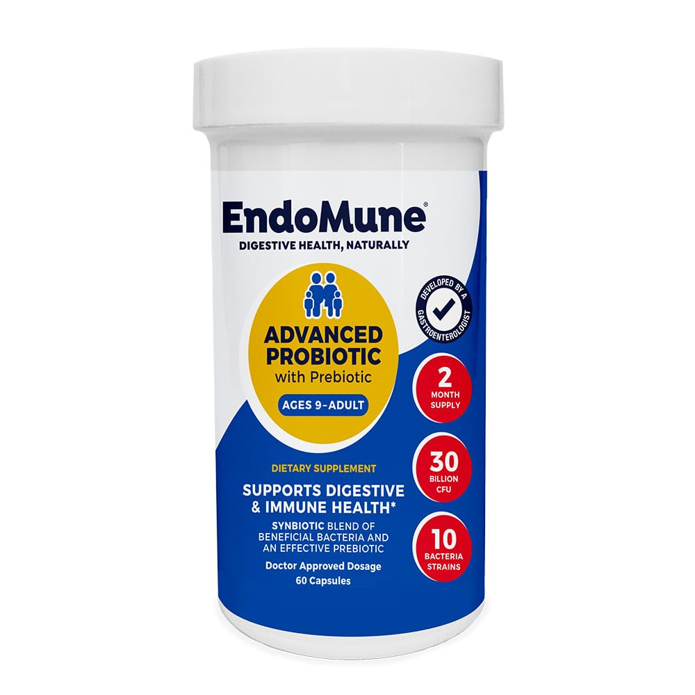 Endomune Adult Multi-Strain Probiotic συμπλήρωμα με προβιοτικό - 10 Strains, 30 Billion CFU - Physician Formulated (60-Count)