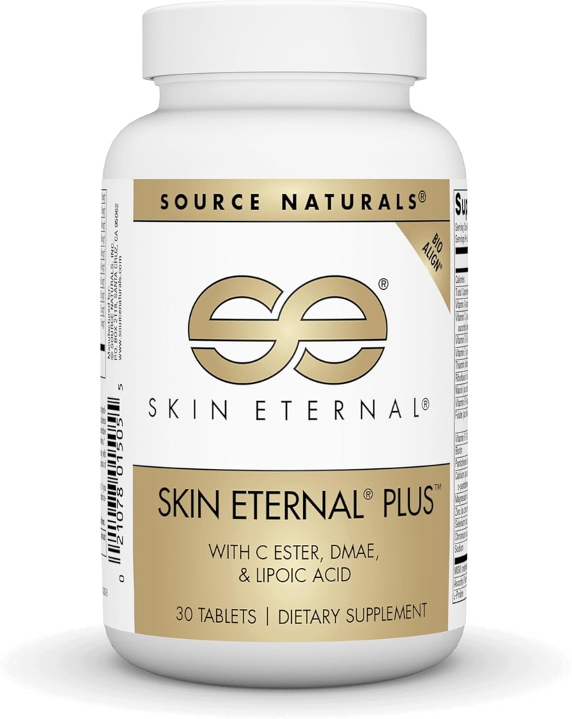 Source Naturals Skin Eternal Plus, with C Ester, DMAE, & Lipoic Acid - 30 Tablets