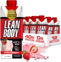 Labrada Lean Body Ready-to-Drink Strawberry Protein Shake, 40g Protein, Whey Blend, 0 Sugar, Gluten Free, 22 Vitamins & Minerals, 17 Ounce (Recyclable Carton & Lid - Pack of 12) LABRADA