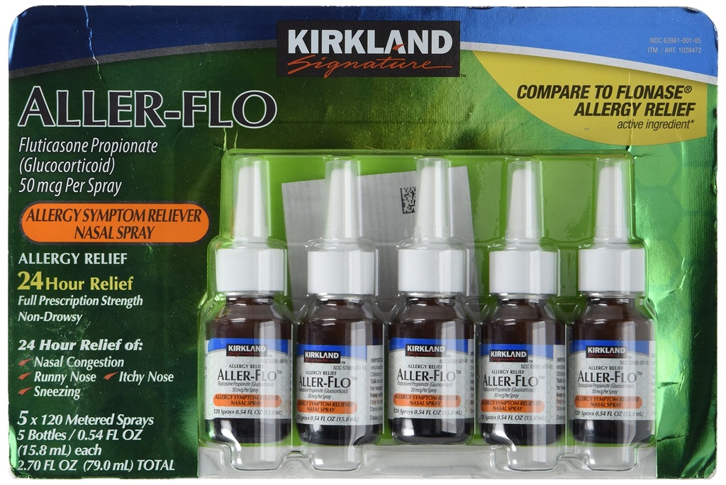 KIRKLAND SIGNATURE Kirkland Aller-Flo Προπιονική φλουτικαζόνη (Glucorticoid), 0,54 Fl Oz. (πακέτο των 5)