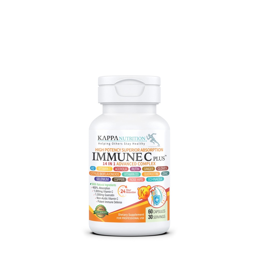 Quercetin 1, 000mg, Βιταμίνη C 1, 000mg, Ψευδάργυρος 50mg, Βιταμίνη D3 5, 000iu, Σελήνιο, Χαλκός, Acerola, Τζίντζερ, Ρουτίνη, Πικρό Πορτοκάλι, Τριαντάφυλλο, Εχινάκεια, Ανοσοποιητικό C Plus, 14 σε 1 Ανοσοποιητικό C Plus (60 κόμης)
