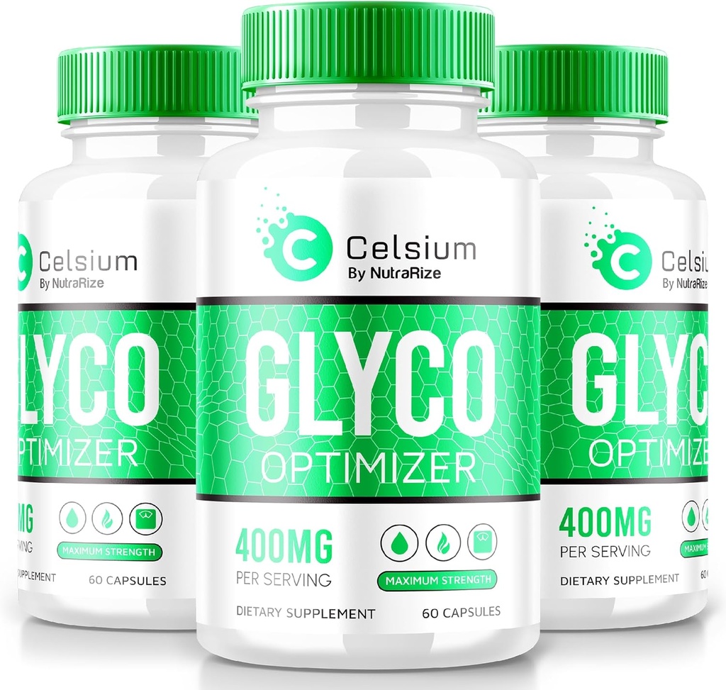 NutraRize (Pack of 3 Celsium Glyco Optimizer, Maximum Strength Blood Flow Support, Capsules to Reservate Stable Levels, Herbal Plus Vitamins Formula for General Health, Official Reviews (180 Κάψουλες)