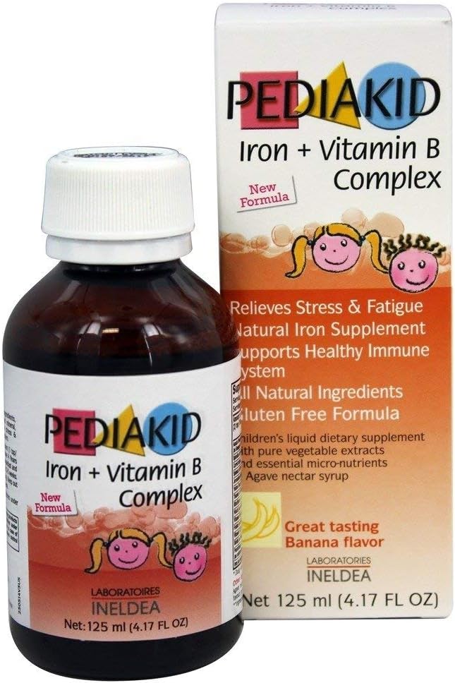 Iron + Vitamin B Complex All New Formula Natural Vitamins & Mineral Supplement to Help Children with Fatigue, Tiredness and Frail Conditions